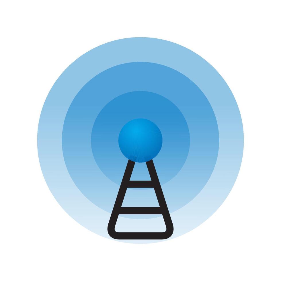 Podcast icon in color. Broadcast news vector