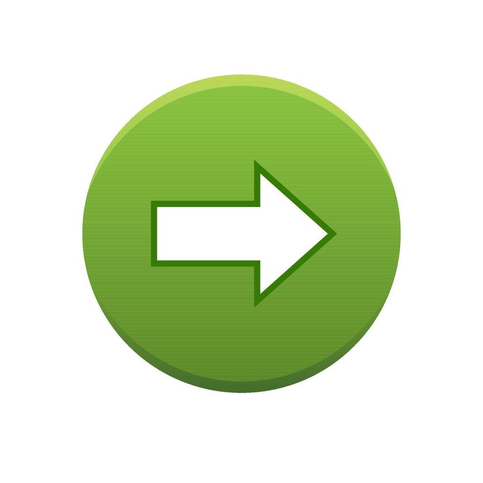 Arrow icon in color. Direction shopping checkout vector