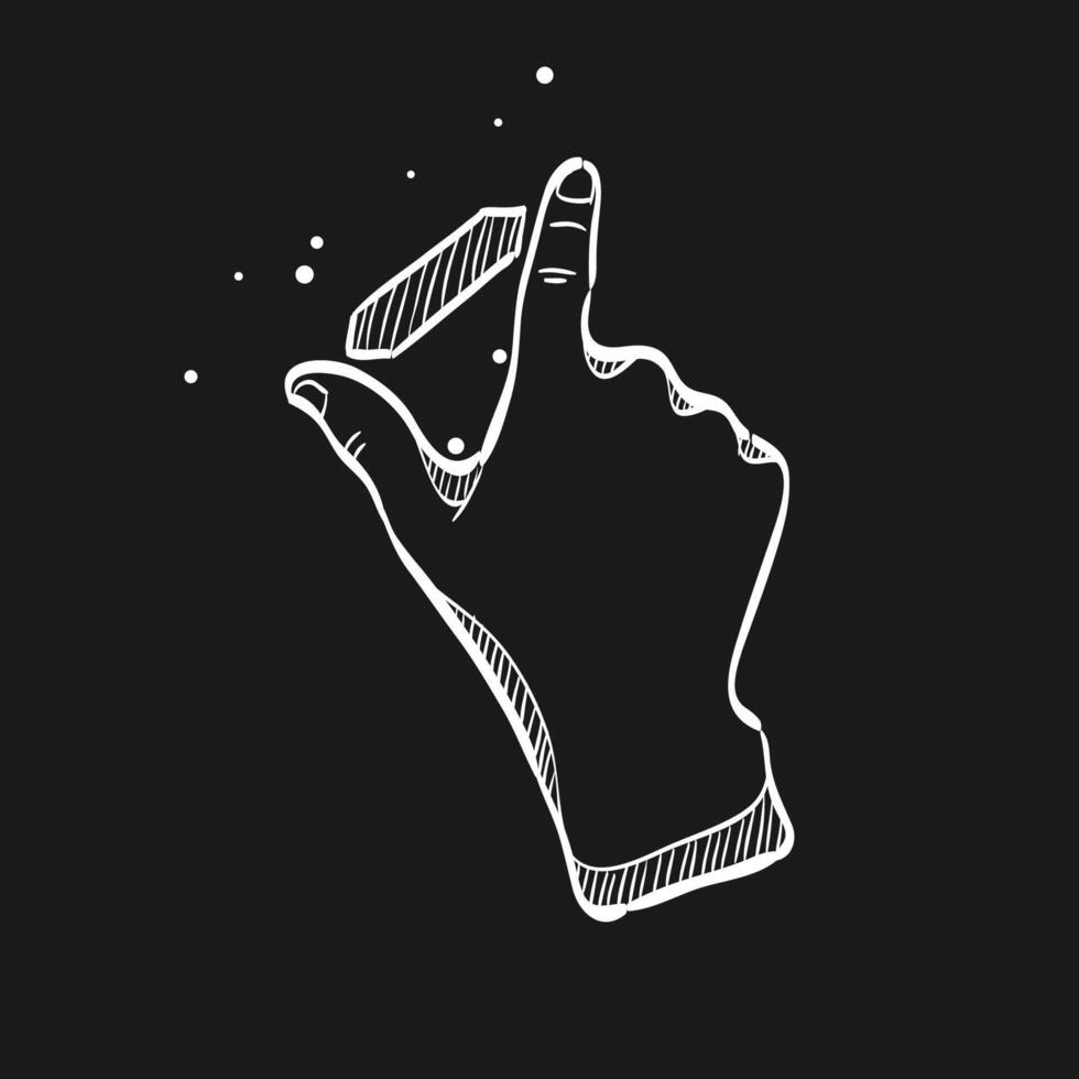 Finger gesture doodle sketch illustration vector