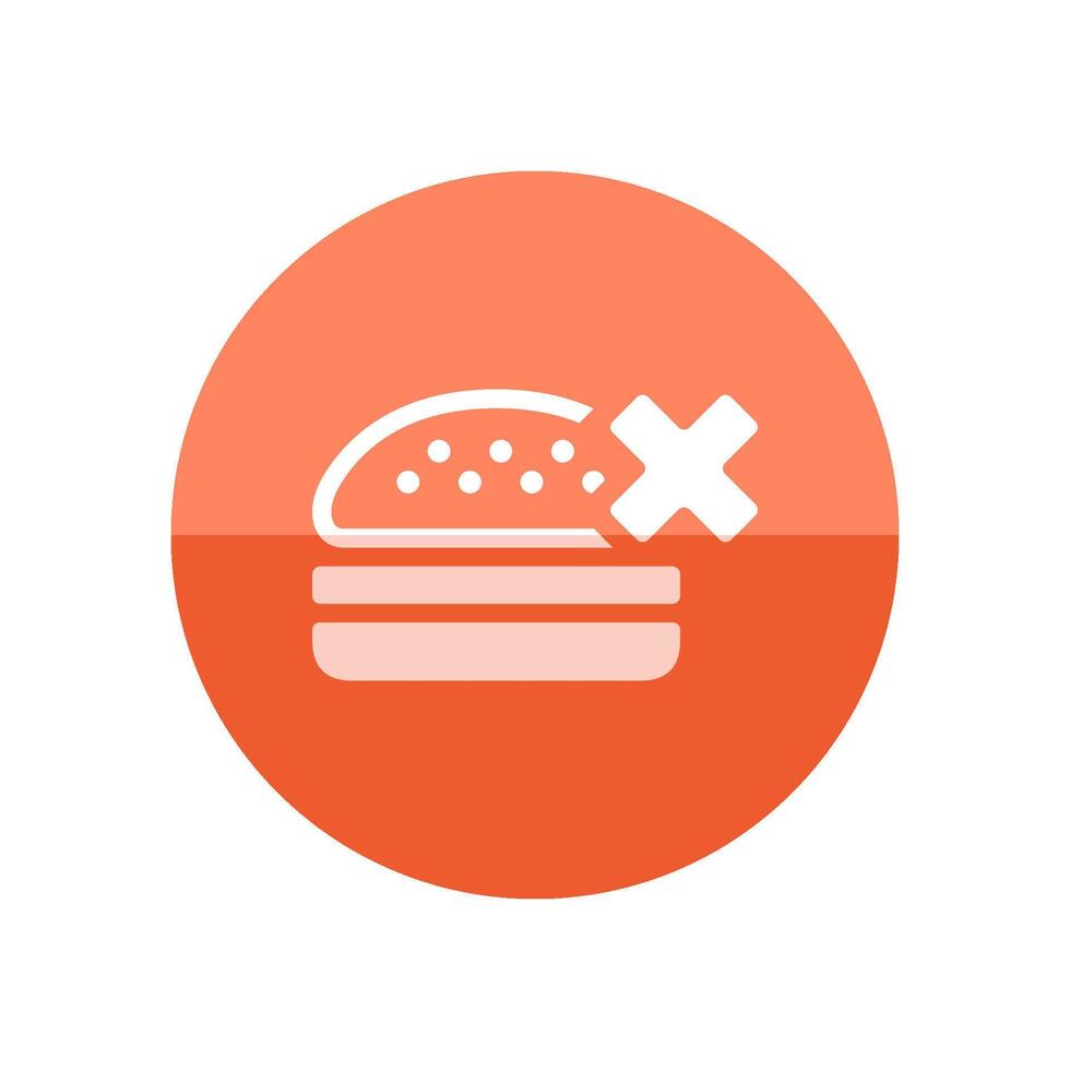 hamburguesa icono en plano color circulo estilo. rápido comida basura americano carbohidrato comiendo vector