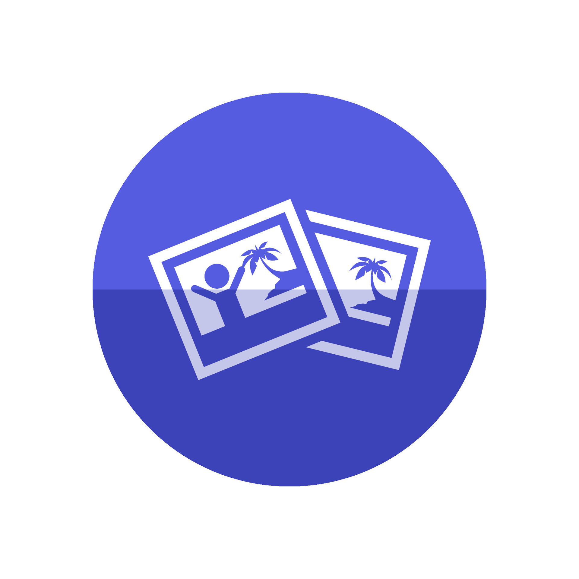 Picture file format icon in flat color circle style. Image photography camera file computer data