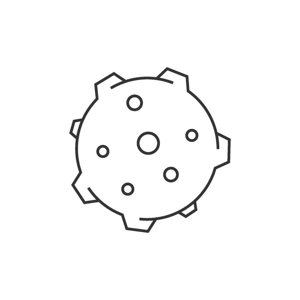 Planet icon in thin outline style vector