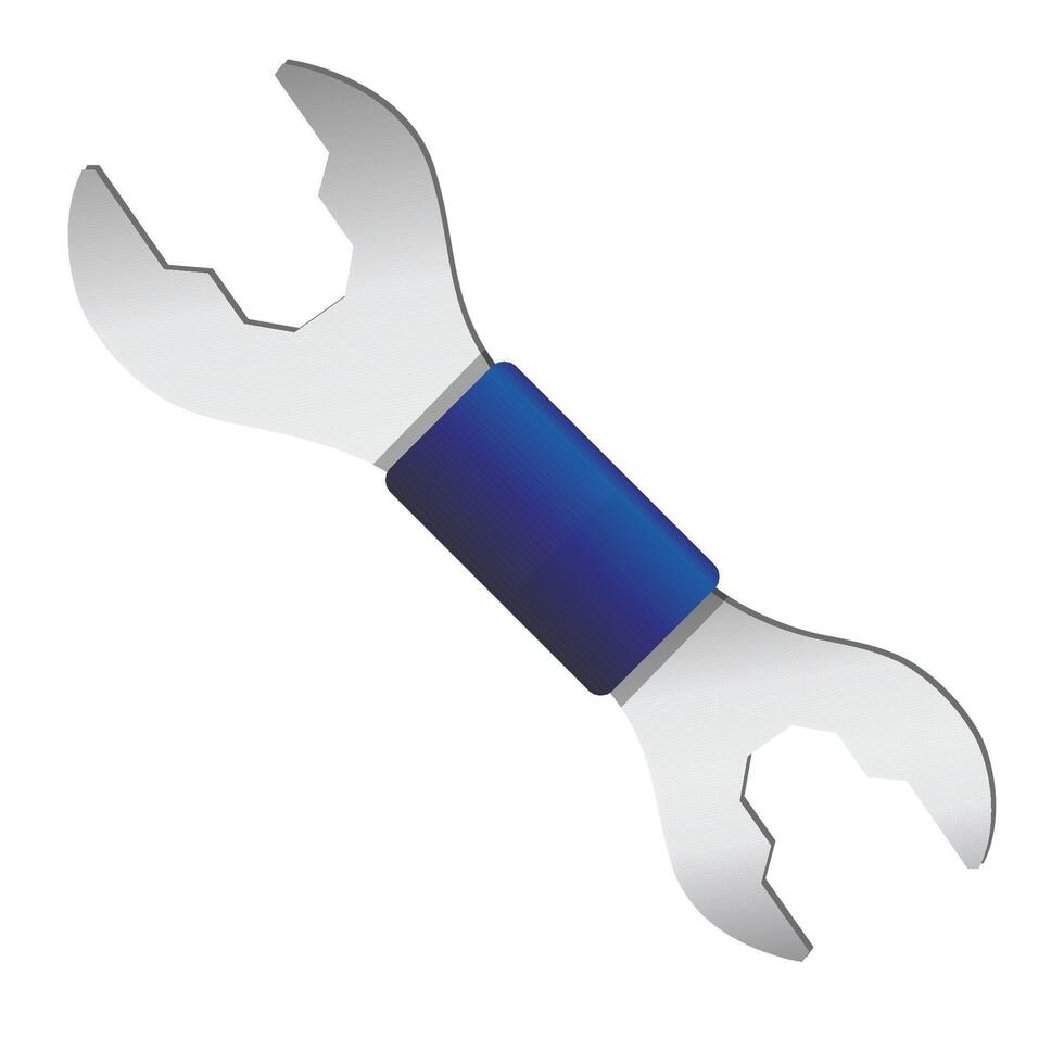 Wrench icon in color. Tool workshop machine repair vector