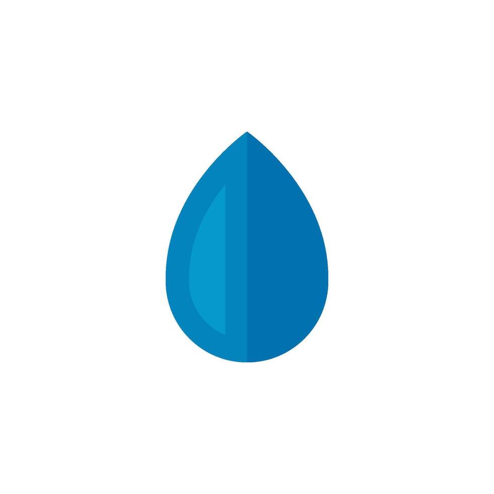 Water drop icon in flat color style. Nature ecology environment vector