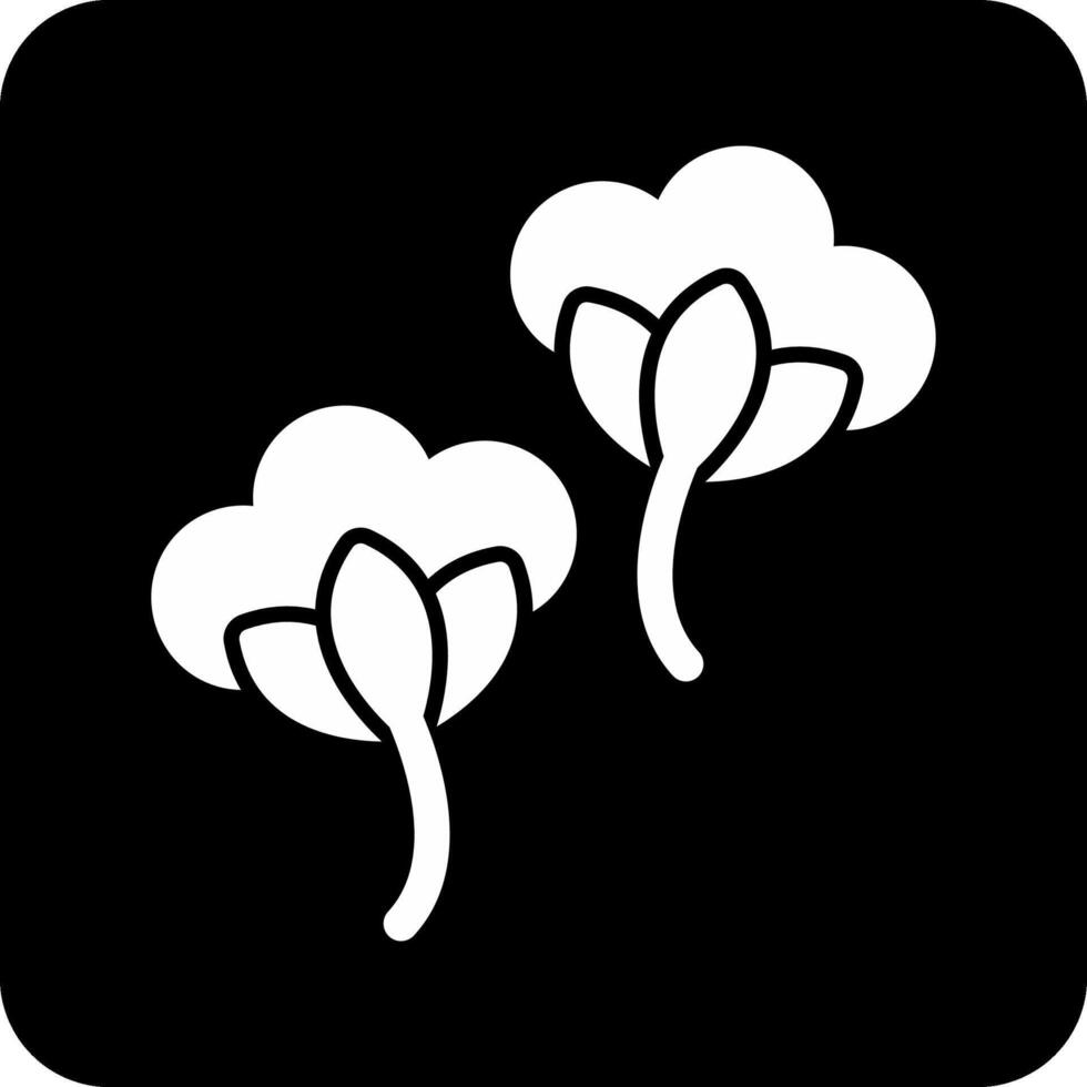 algodón flores vecto icono vector