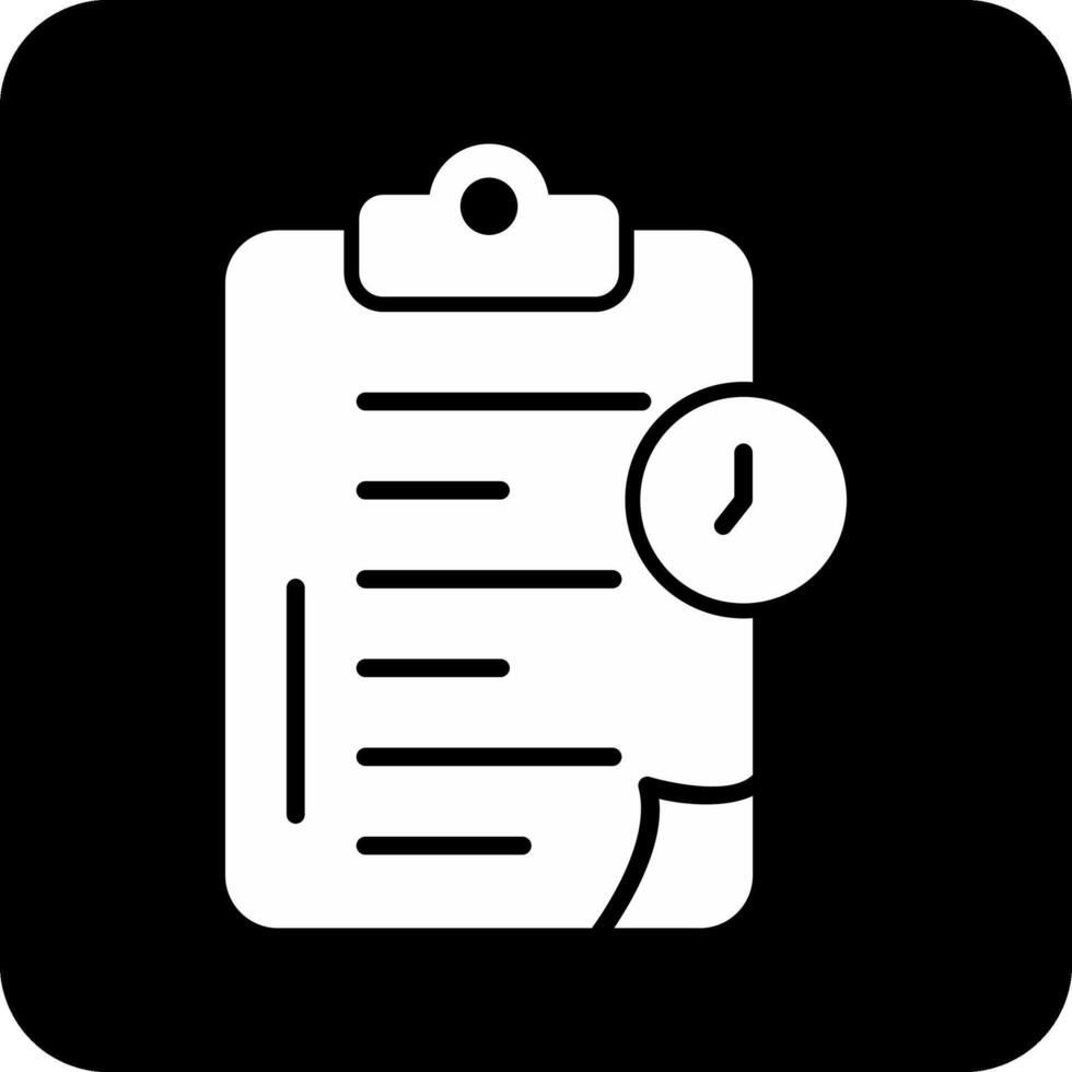 Time Clipboard Vector Icon