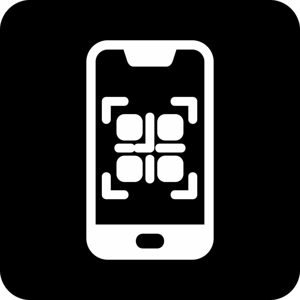 teléfono inteligente qr código vecto icono vector