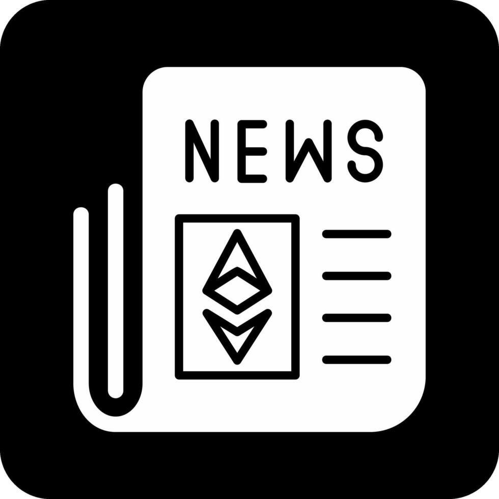 ethereum Noticias vecto icono vector
