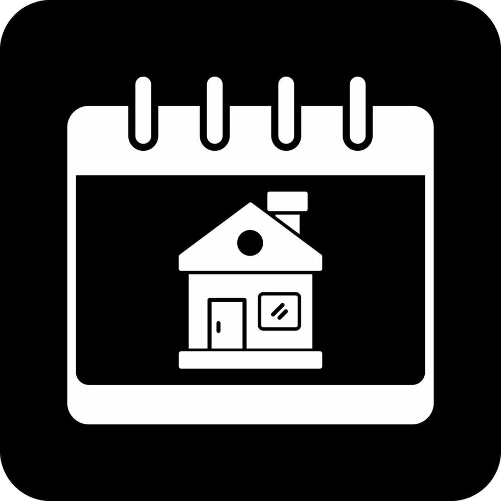 hogar calendario vecto icono vector