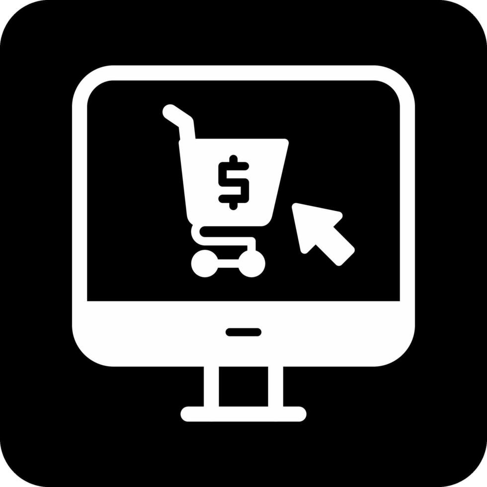 en línea compras vecto icono vector