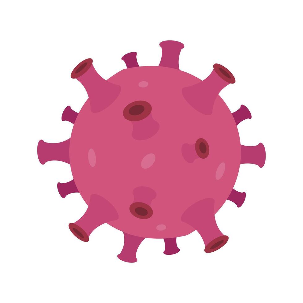 virus microorganismo bacterias, 2019-ncov gripe icono, respiratorio patógeno, rojo brote causa. vector microbio celúla, influenza coronavirus ilustración