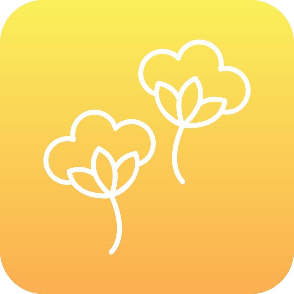 Cotton Flowers Vector Icon