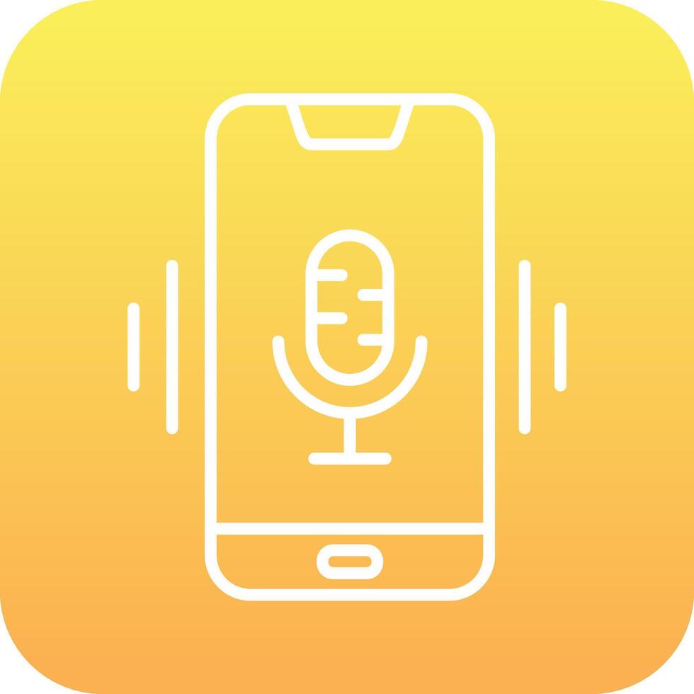 Mobile Voice Assistant Vector Icon