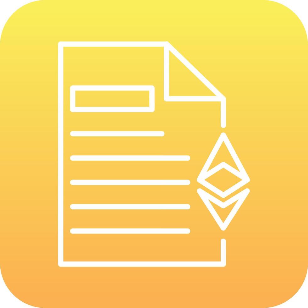 Ethereum Document Vector Icon