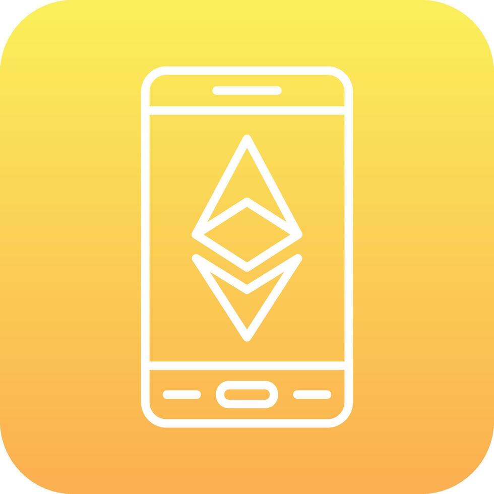Ethereum Smartphone Vector Icon
