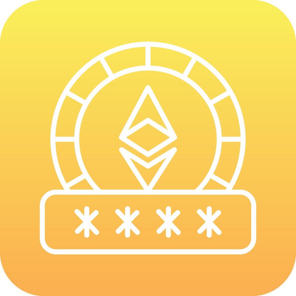 Ethereum Password Vector Icon
