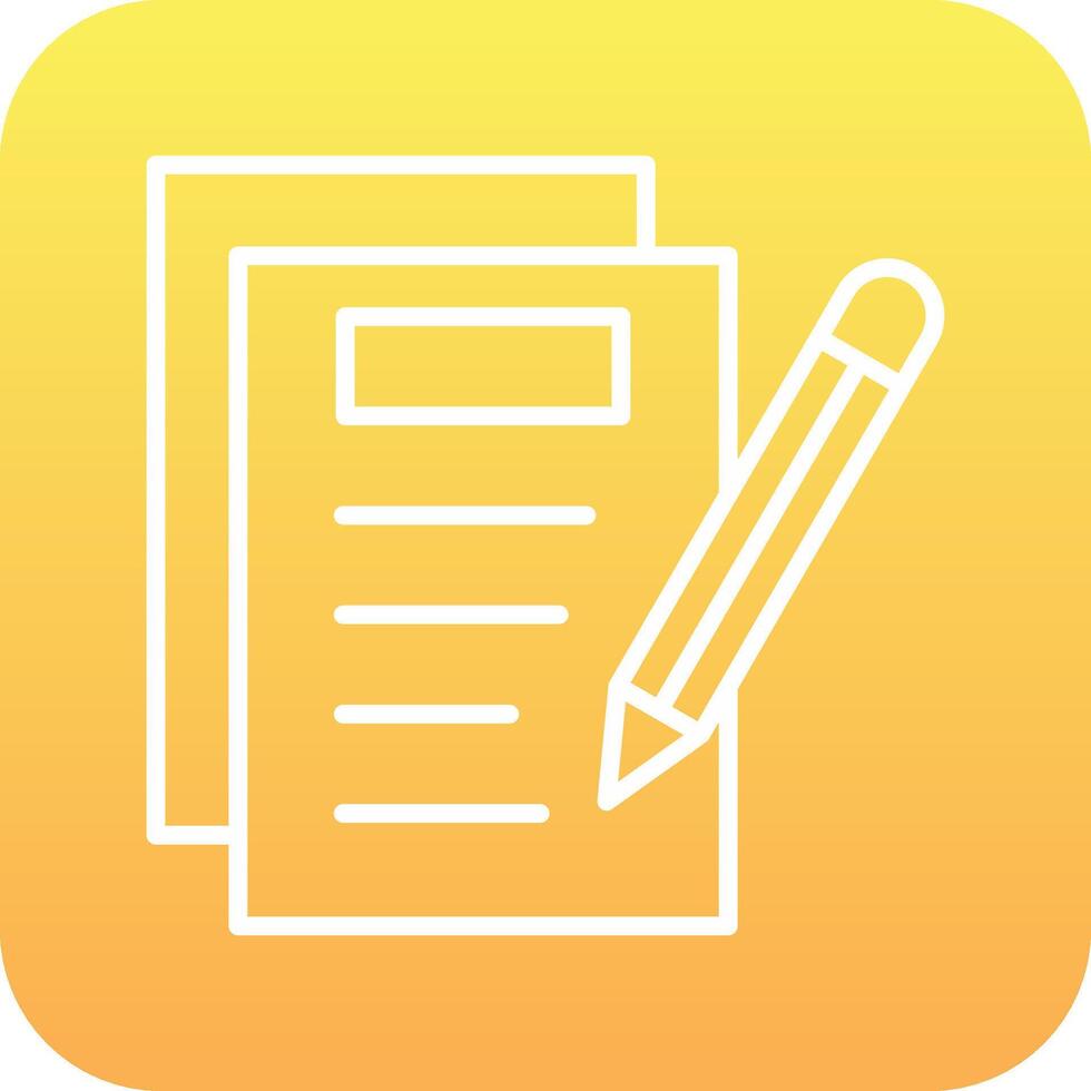 Notes Writing Vector Icon