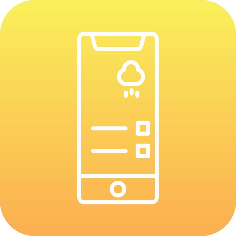 Phone Weather Forcast Vector Icon