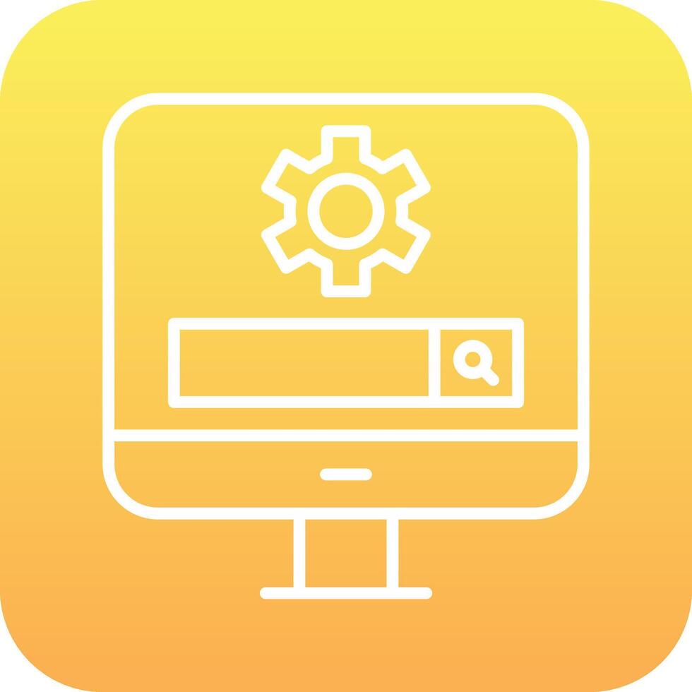 Computer Search Engine Vector Icon