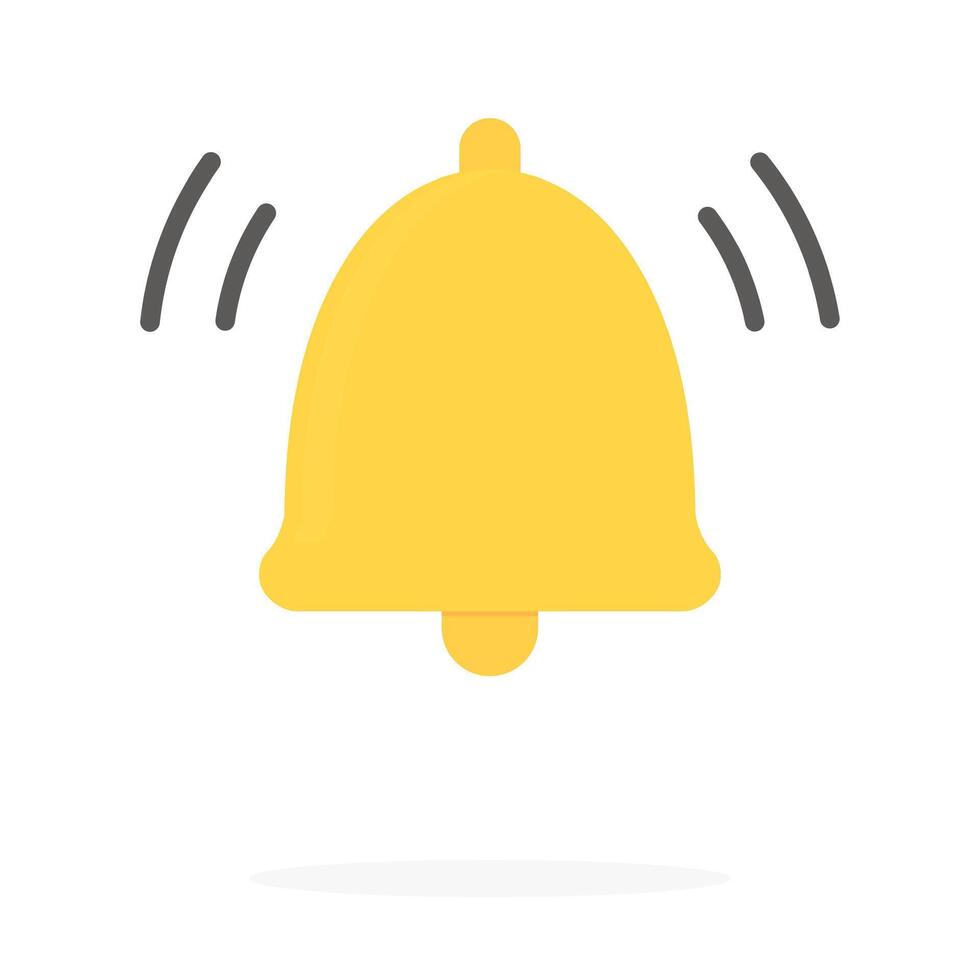 Notification icon for missing call or message in smartphone. Vector bell notification and notice icon, alert message, alarm attention reminder illustration