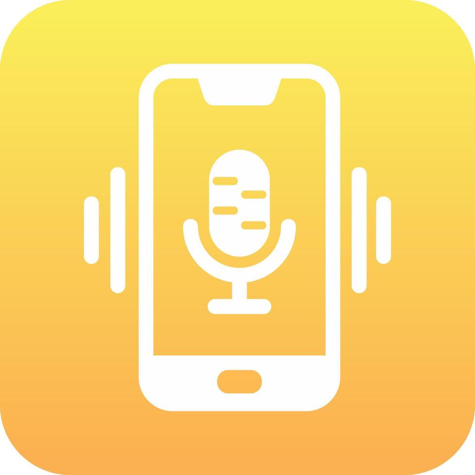 Mobile Voice Assistant Vector Icon