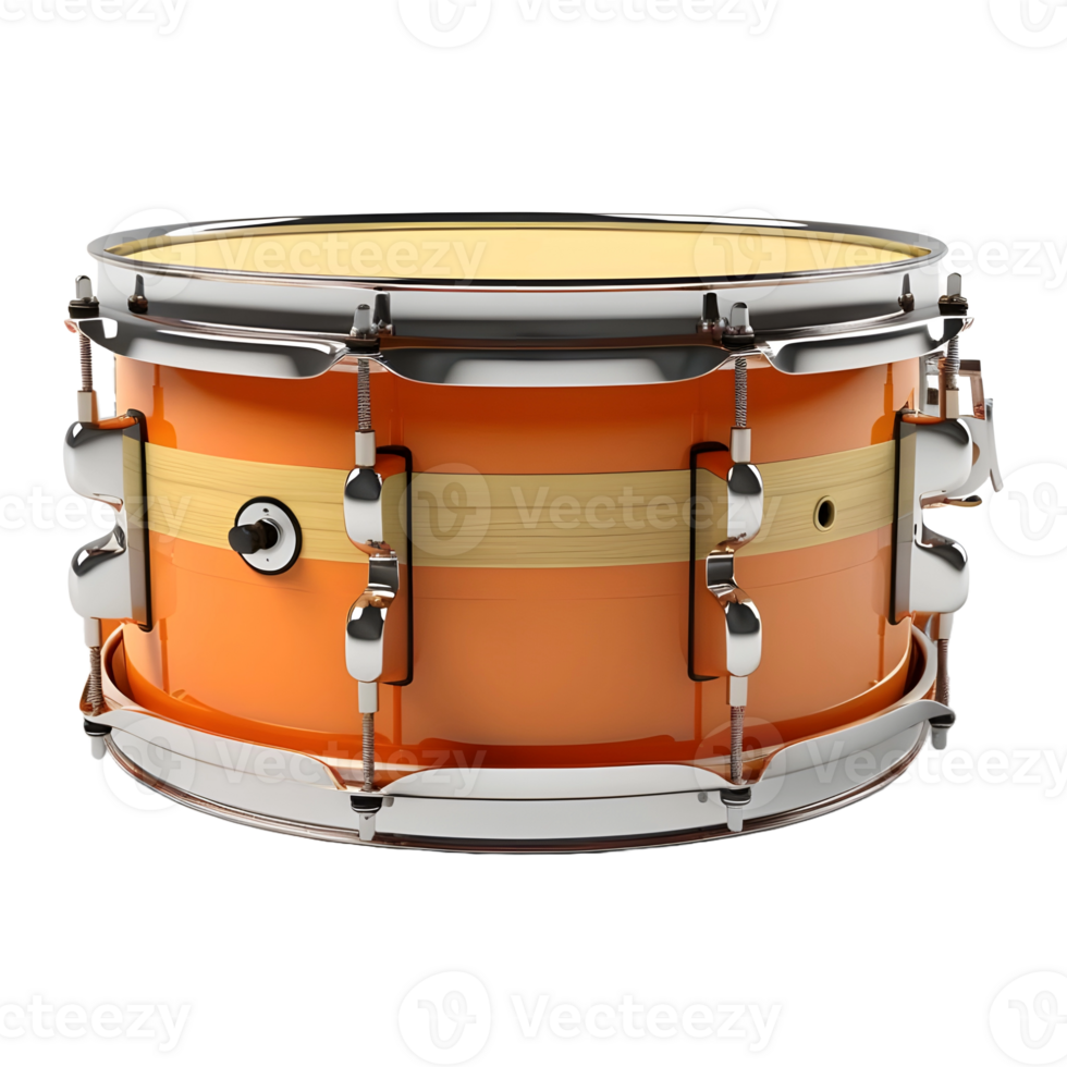 AI generated 3D Rendering of a Colorful Drum on Transparent Background - Ai Generated png