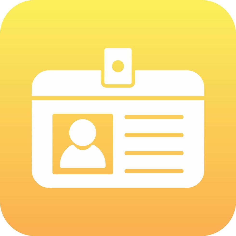 Identification Card Vector Icon