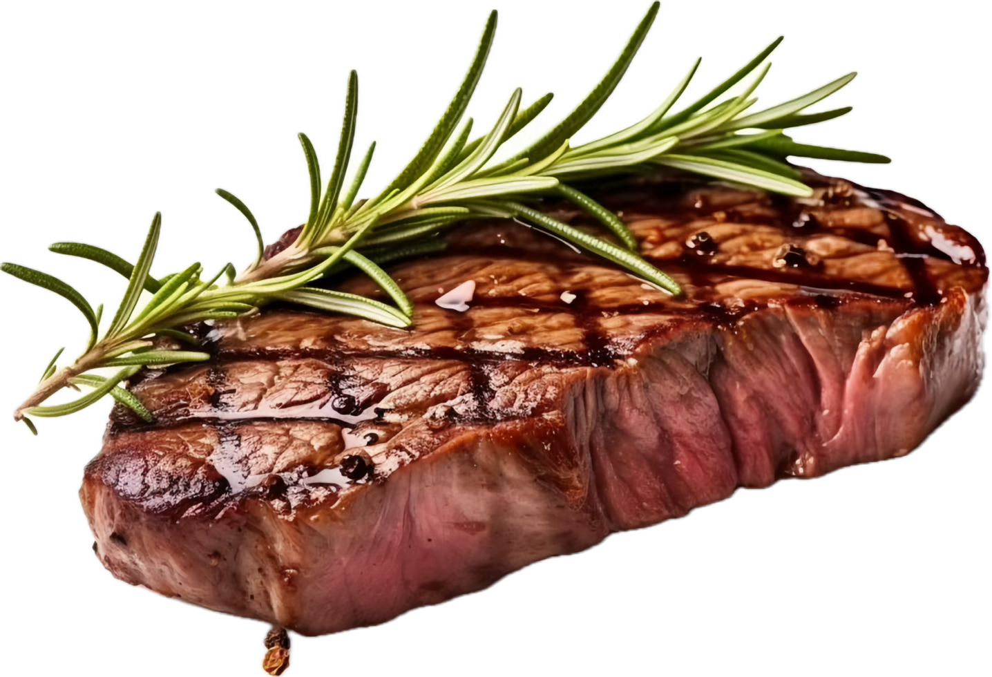 AI generated grilled beef steak with spices and rosemary png