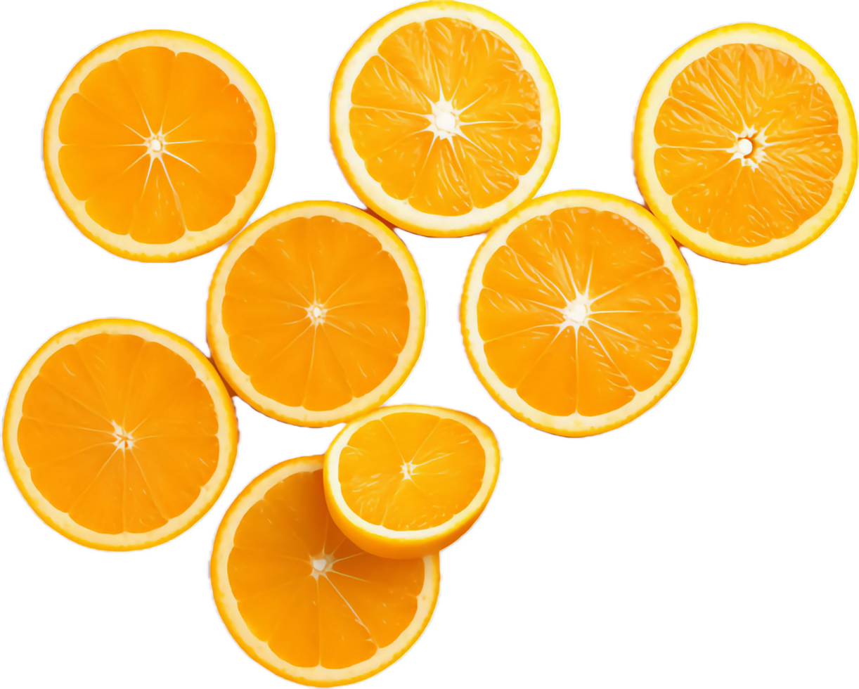 AI generated slices of fresh orange png