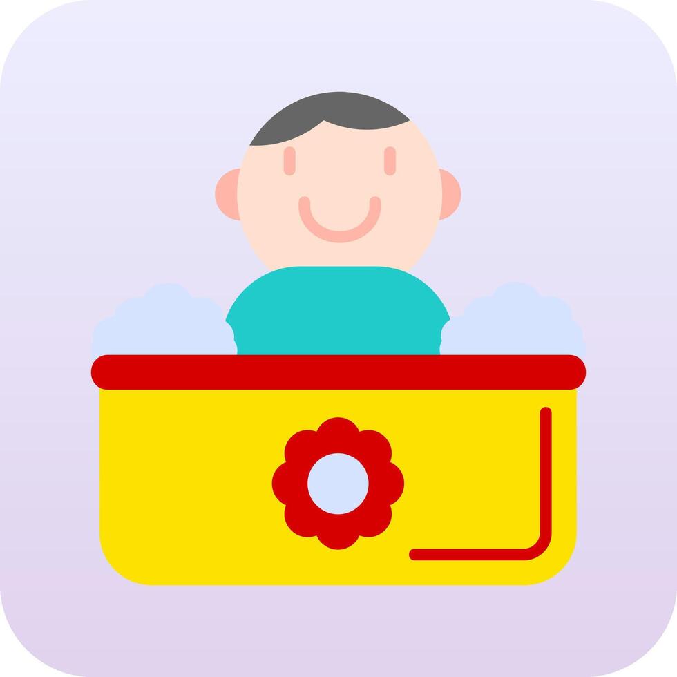 Baby Bath Vector Icon