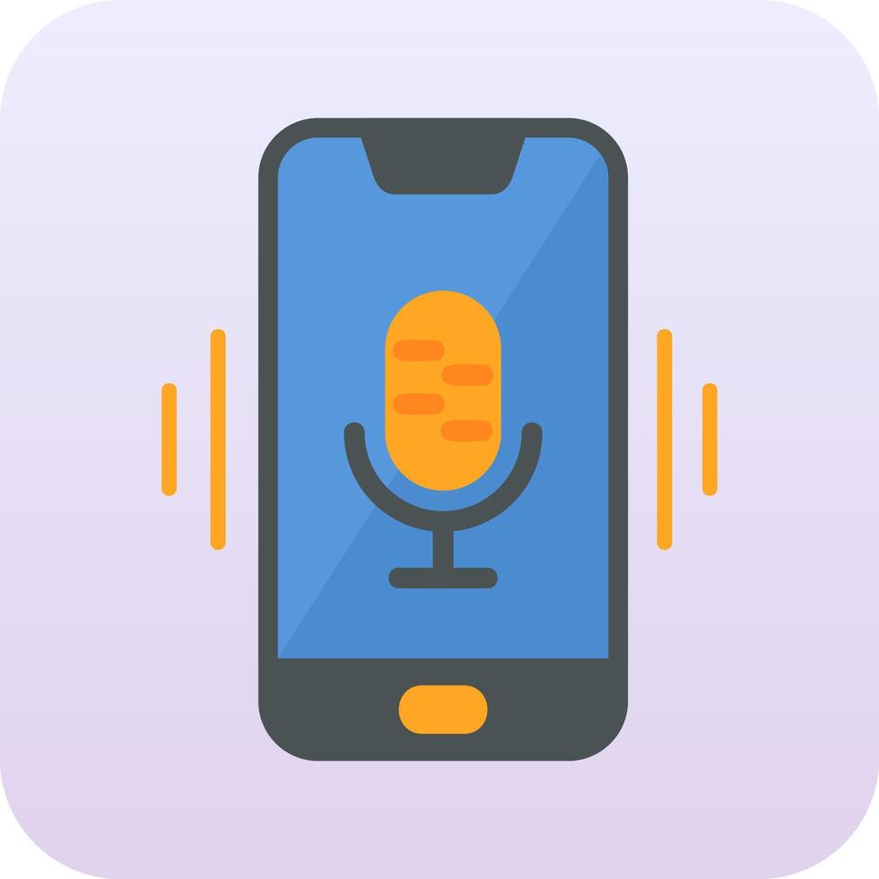 Mobile Voice Assistant Vector Icon