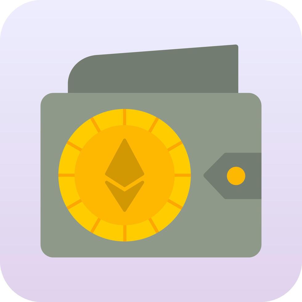 ethereum billetera vecto icono vector