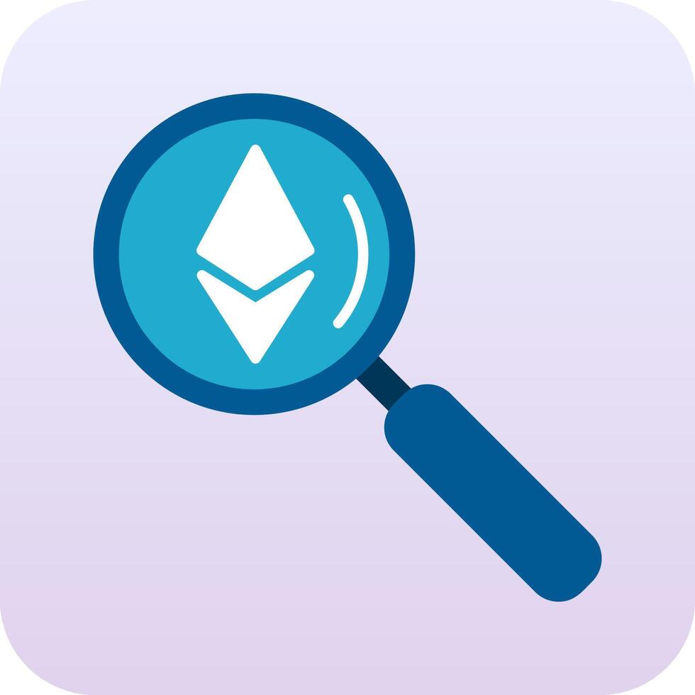 Ethereum Search Vector Icon