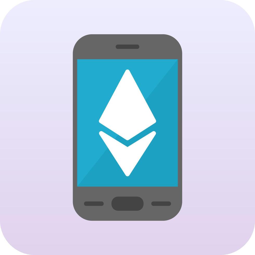 Ethereum Smartphone Vector Icon