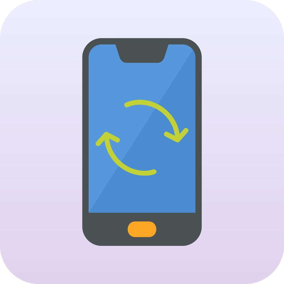 Smartphone Data Sync Vector Icon