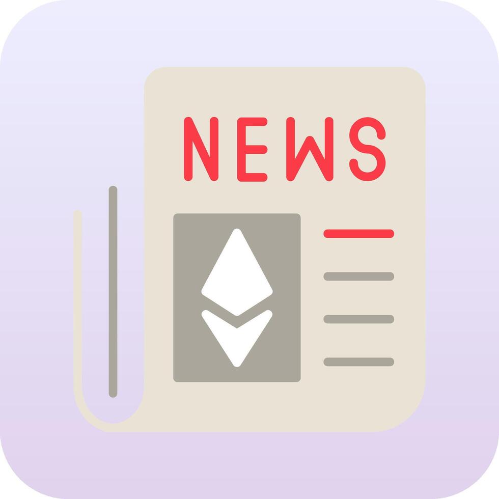 Ethereum News Vector Icon