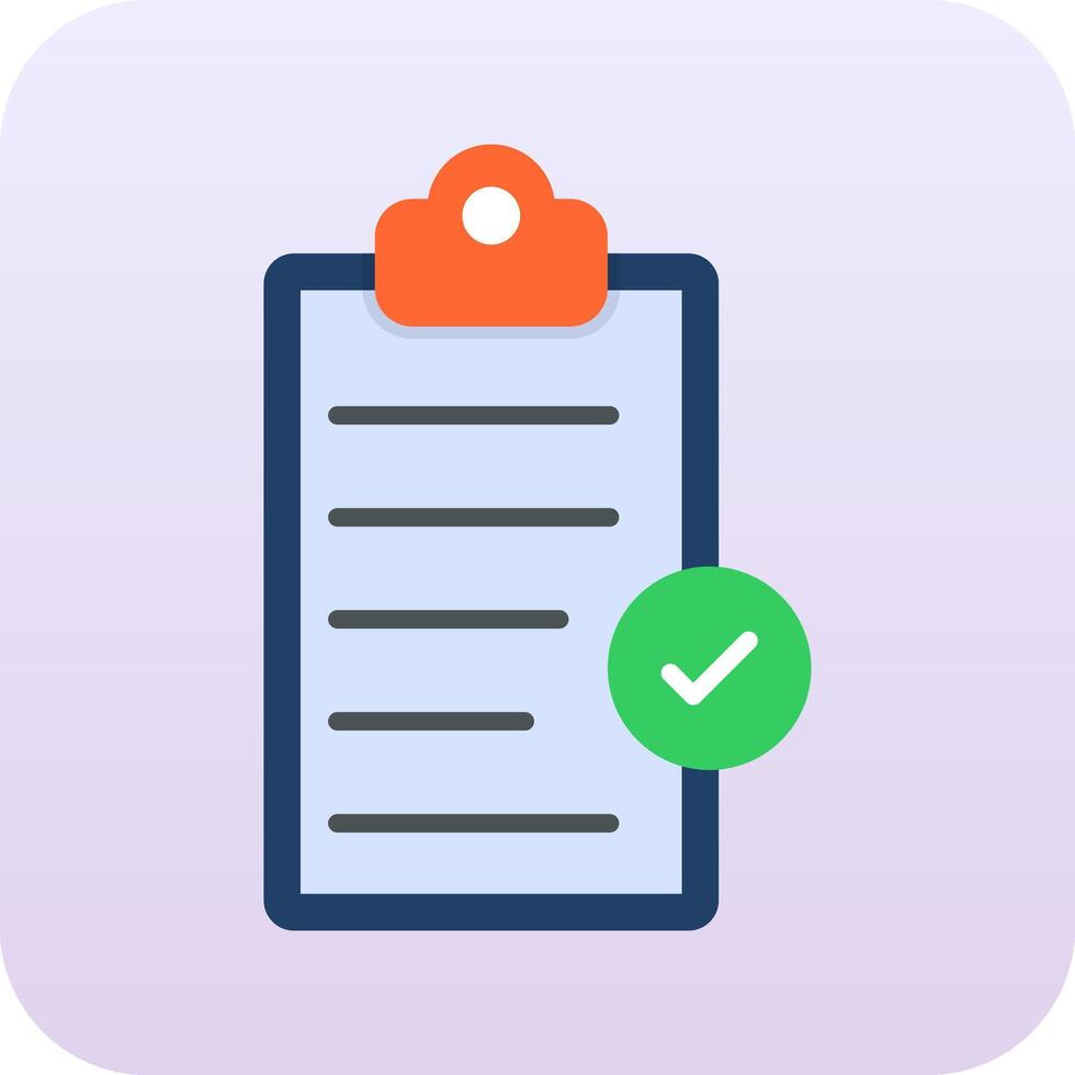 Clipboard Completed Vector Icon