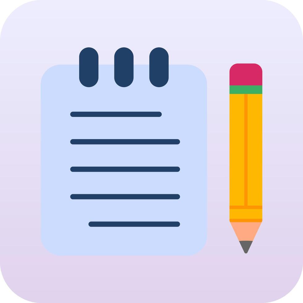 Notes Writing Vector Icon