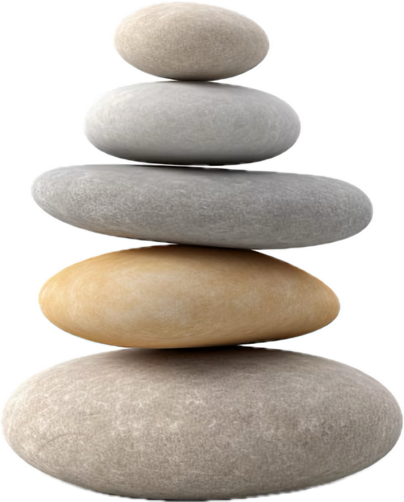 ai generiert Pyramide von Zen Steine png
