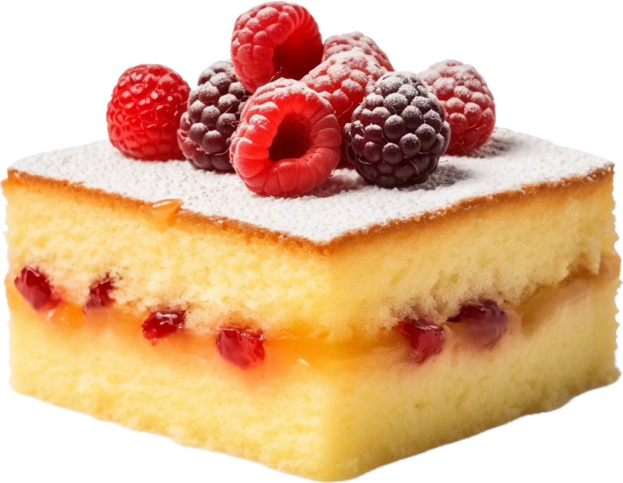 AI generated sponge cake png