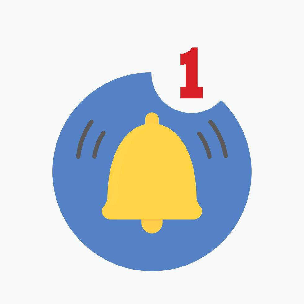 Count notification missing calling message icon from mobile application, notification mobile icon. Vector notification incoming call illustration