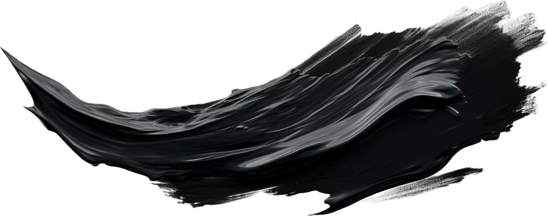 AI generated black brush stroke png