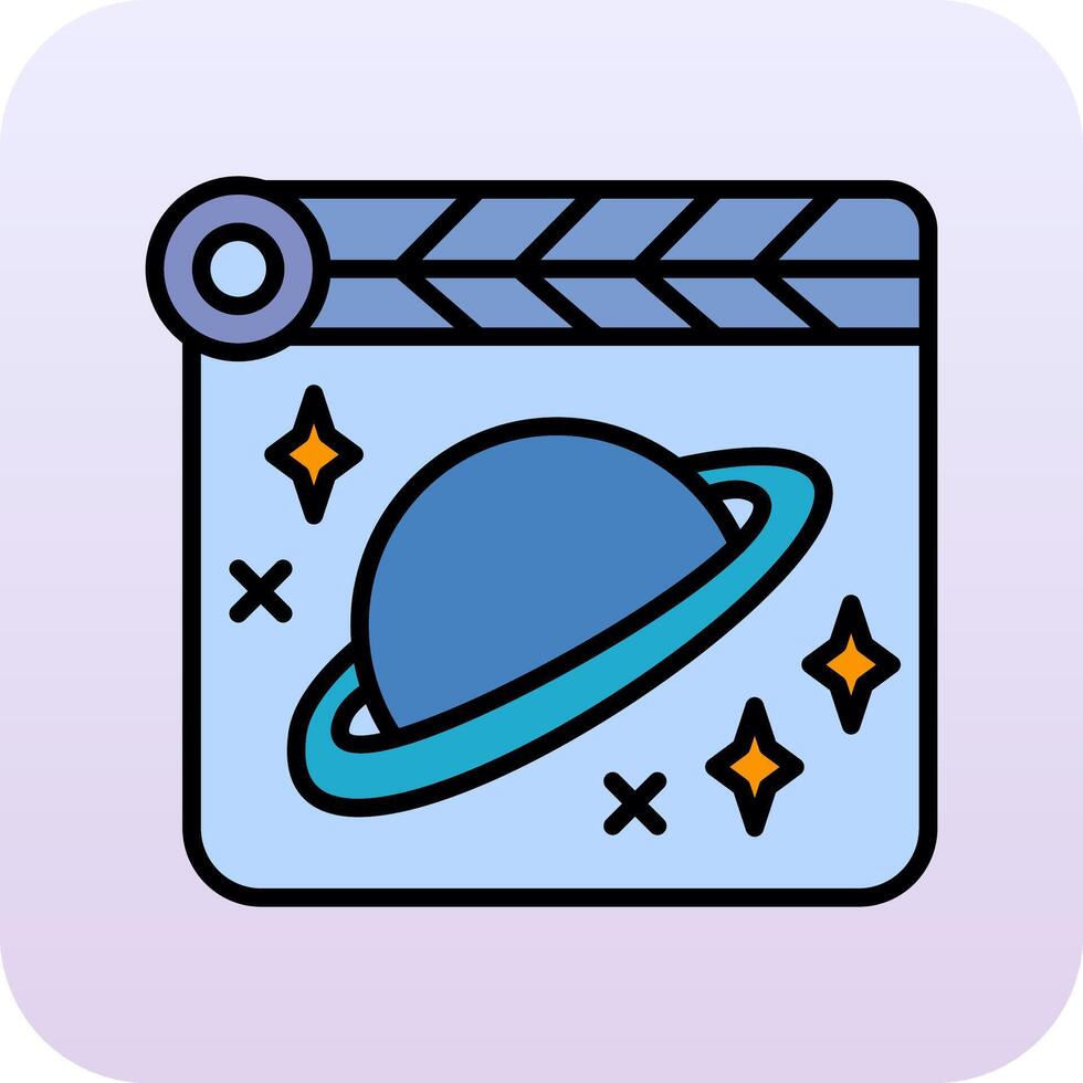 Space Film Vector Icon