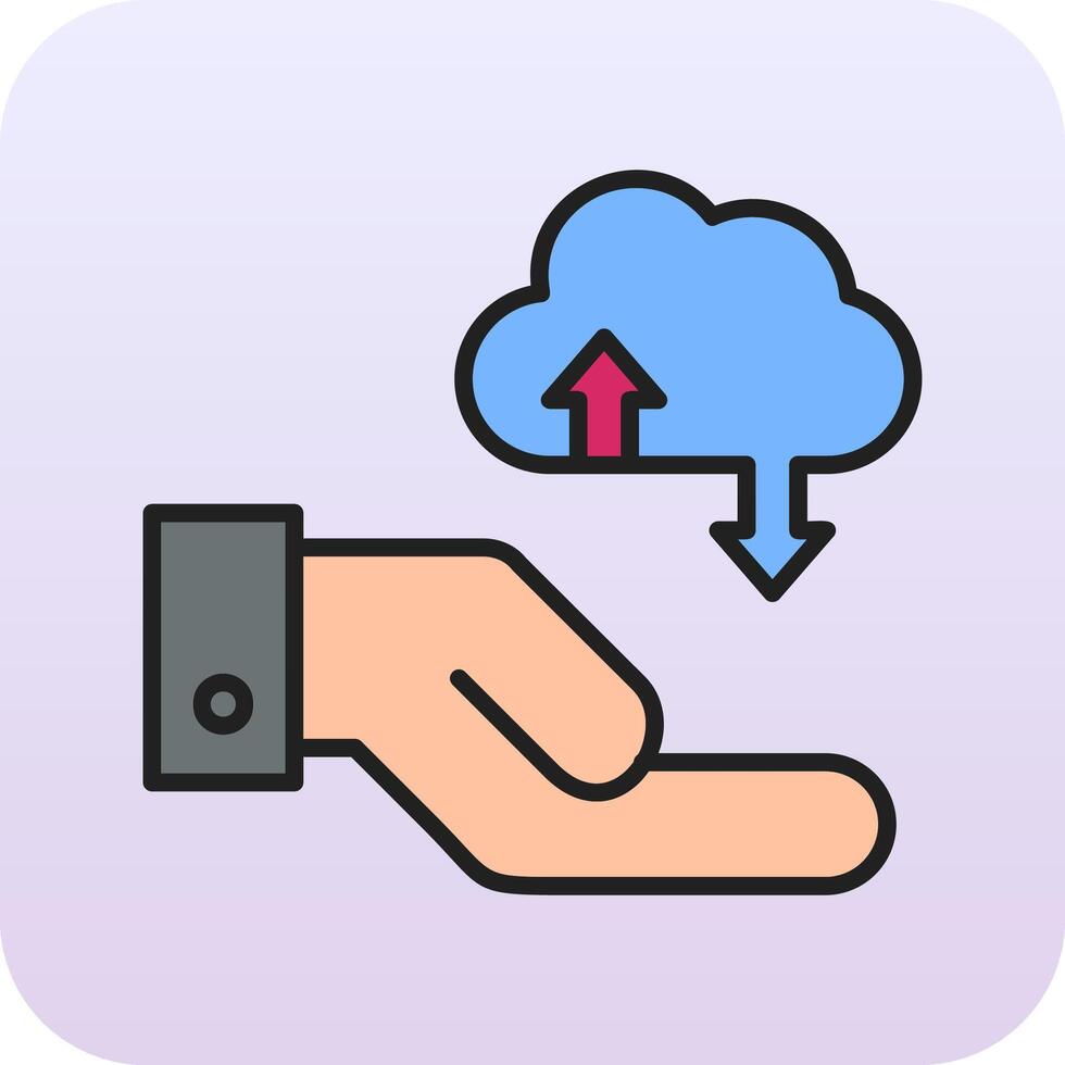 Cloud Data Transfer Vector Icon