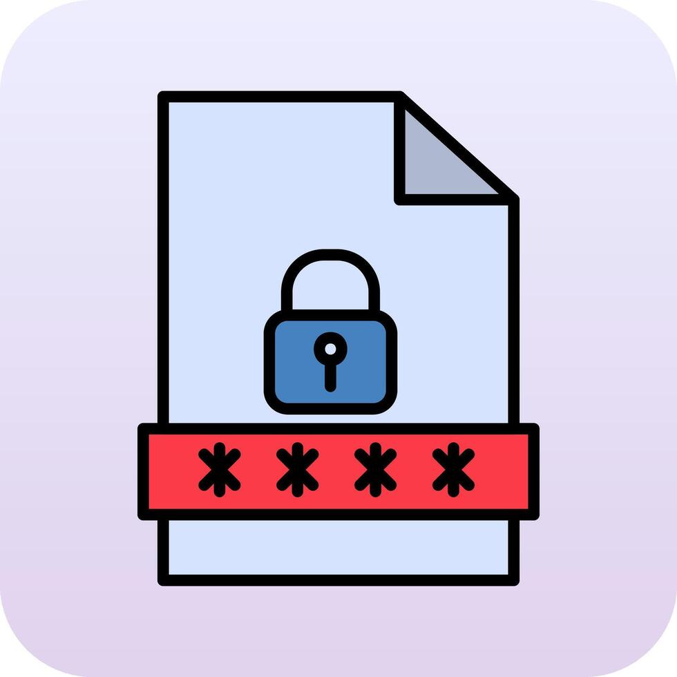 File Password Vector Icon