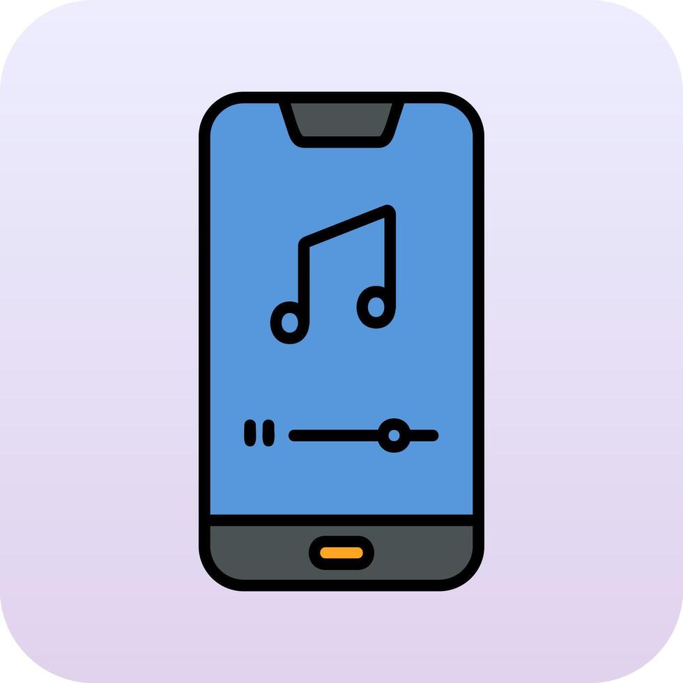 Mobile Music Player Vecto Icon vector