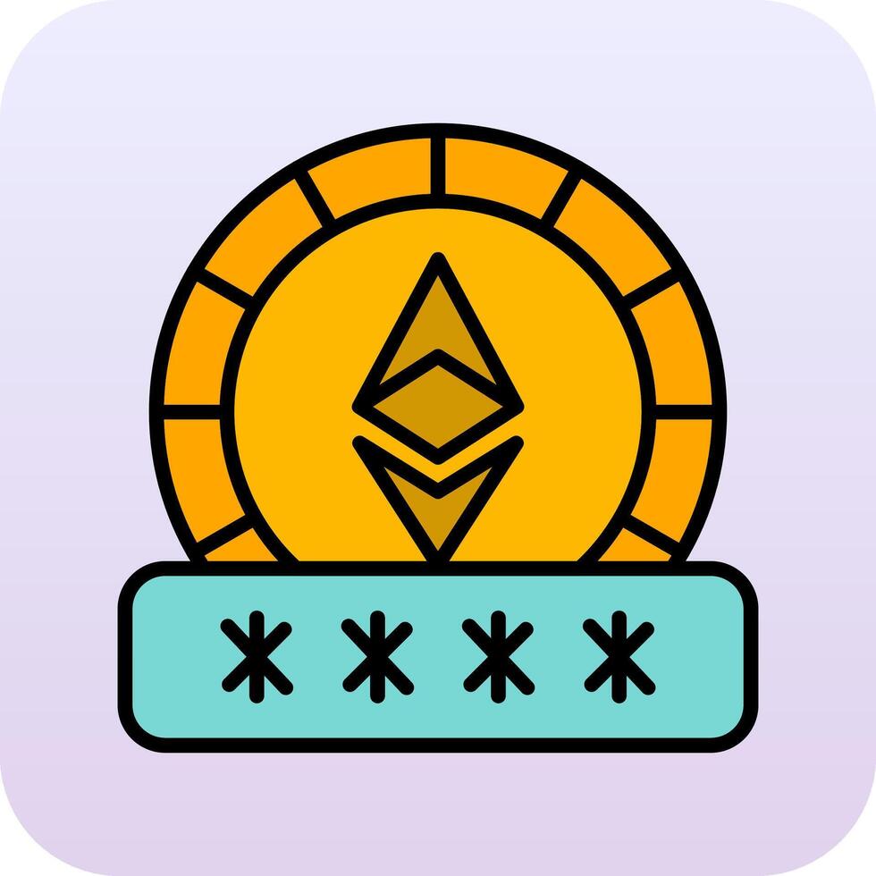Ethereum Password Vector Icon