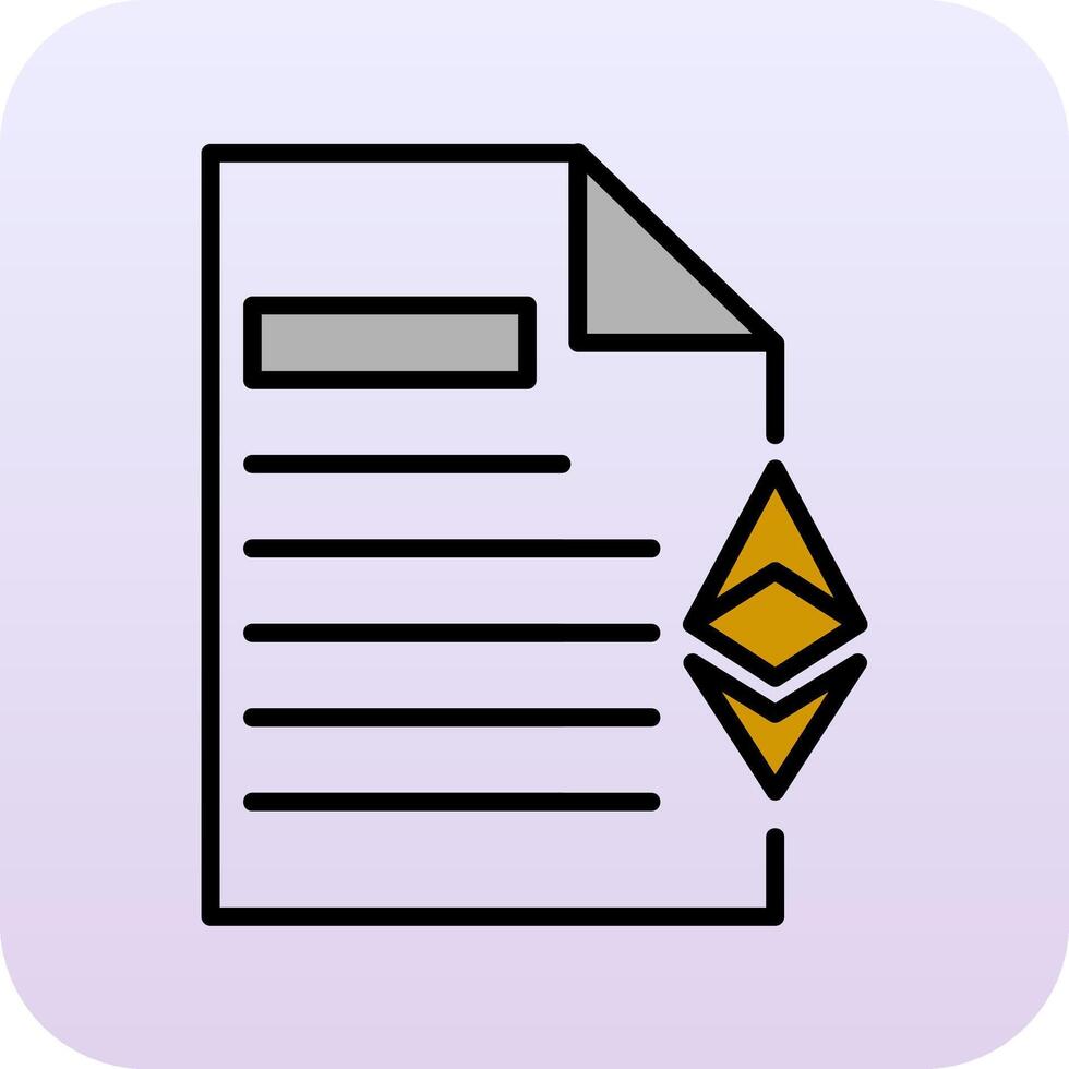 Ethereum Document Vector Icon