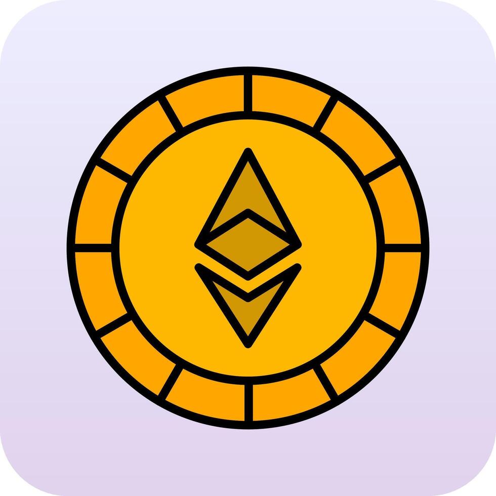 Ethiereum Coin Vector Icon