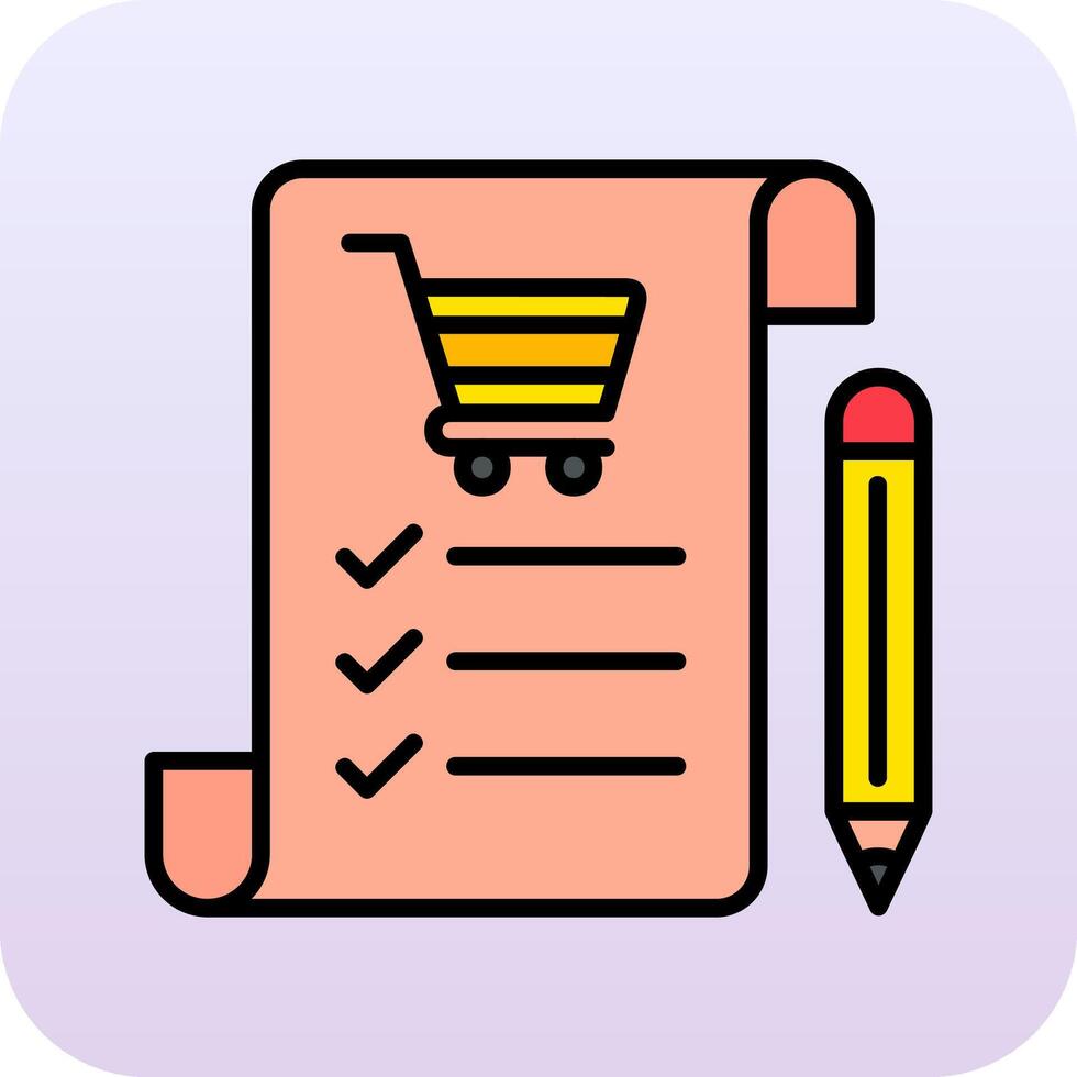 Shopping List Vector Icon